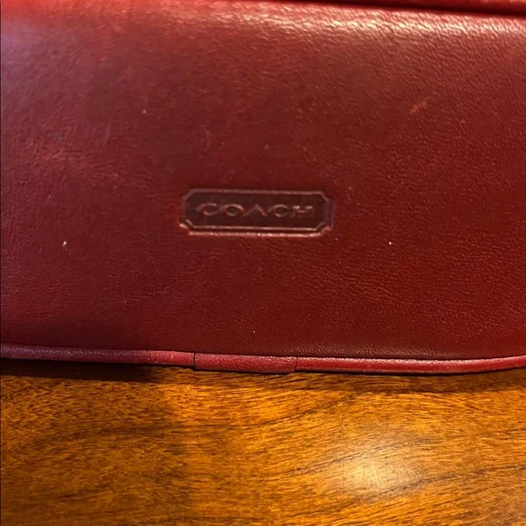 Coach Vintage Cherry Red Leather Mini Pouch Beautiful - Picture 6 of 11